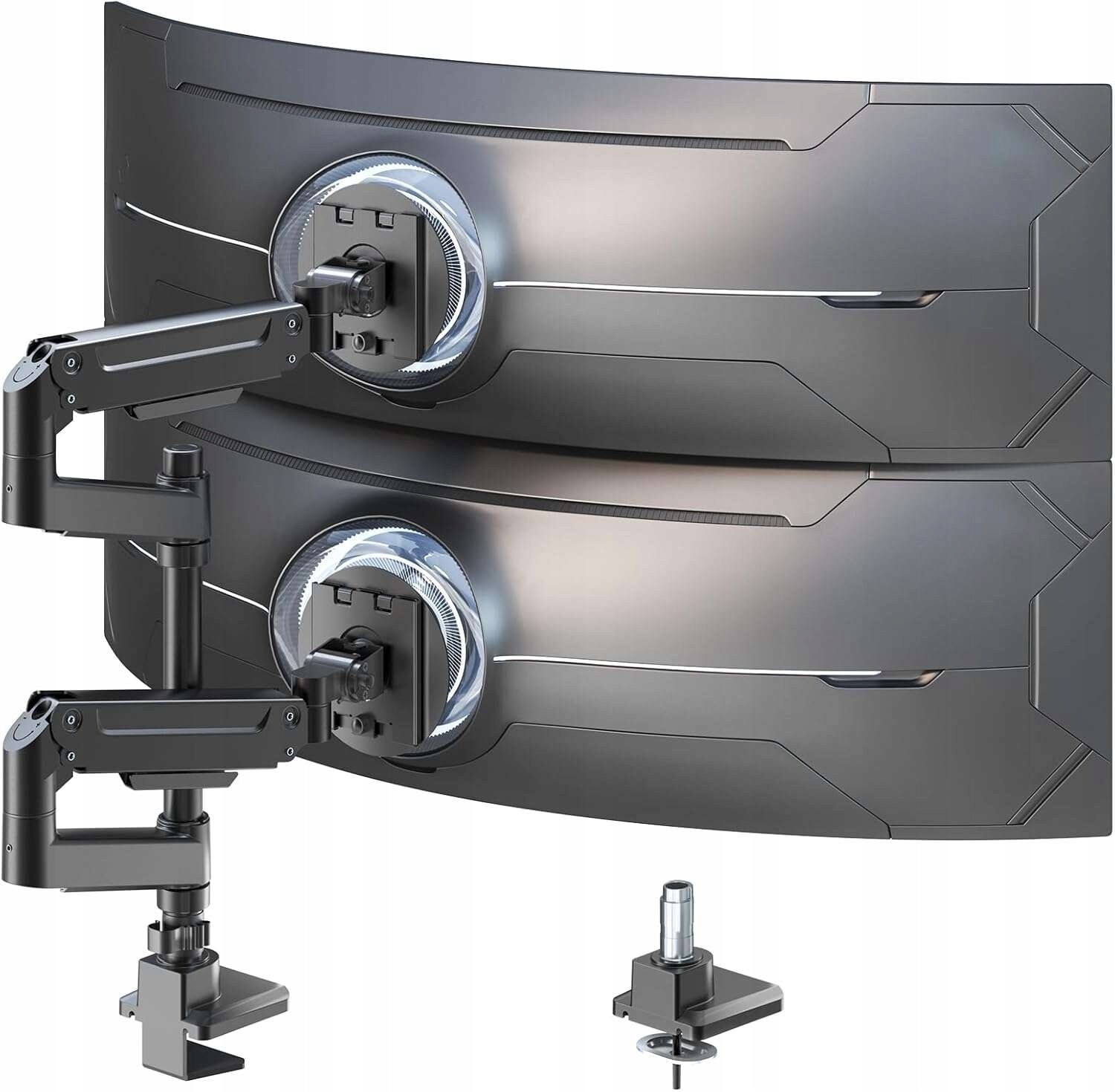 Stojan na monitory otočný dvojitý se svorkou 17-49 palců do 20 kg