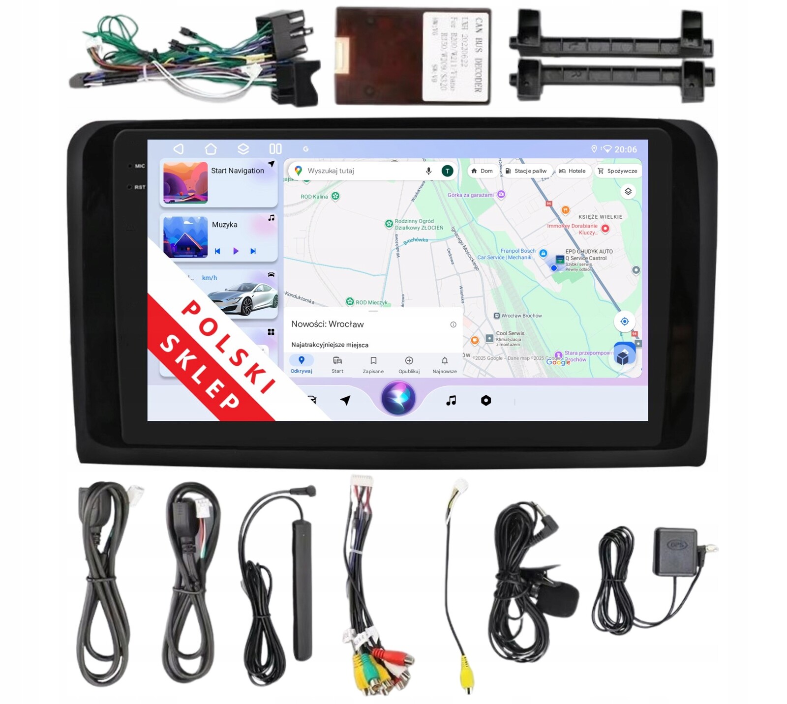 Android Navigace Mercedes ML W164 Gl X164 4/64 Gb Dsp Carplay Lte