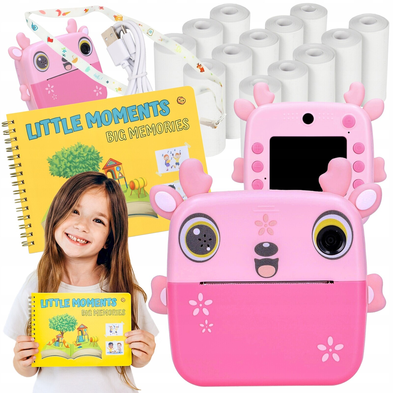 Tisk 2.0 termální tiskárna pro fotoaparát 13 obyčejných rolí fotoalbum