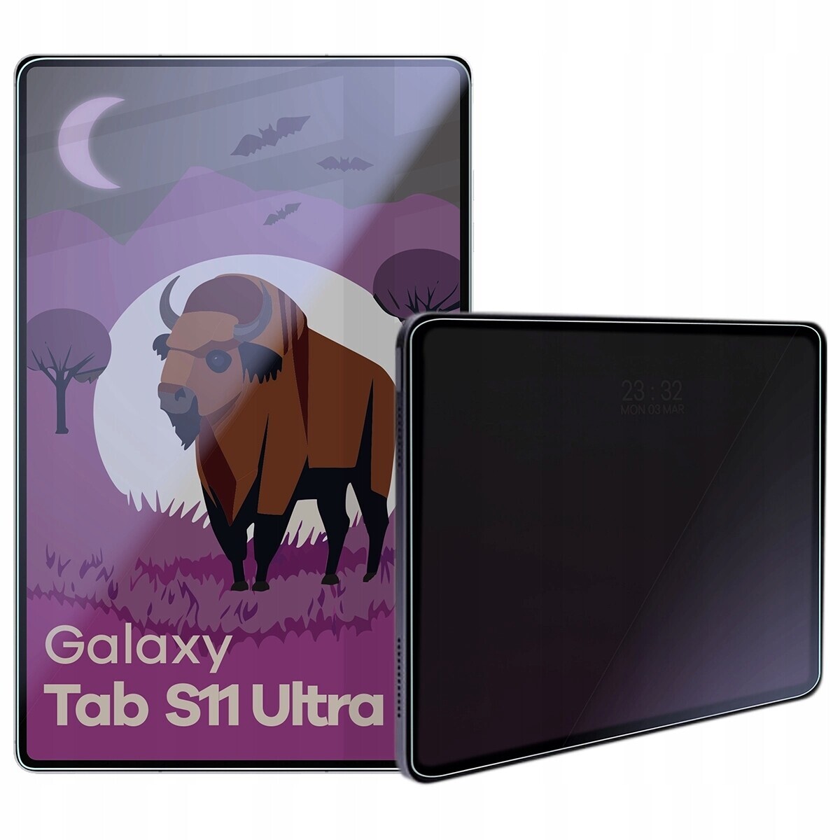 Sklo hybrid privacy pro Galaxy Tab S11 Ultra Bizon matné privatizující