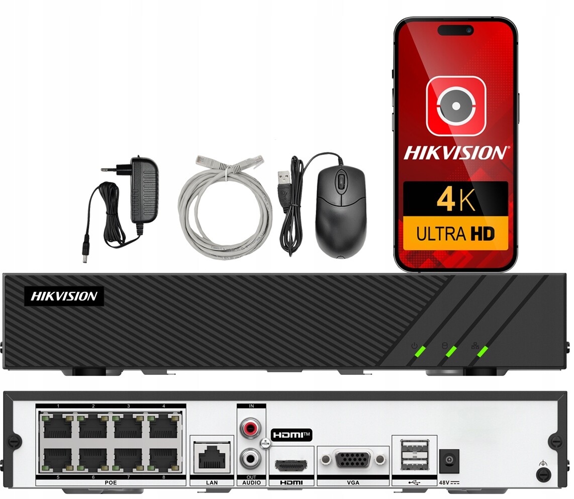 Ip rekordér Hikvision DS-7608NI-Q1/8P(E) 8xPoE až 8MPx 4K Aplikace