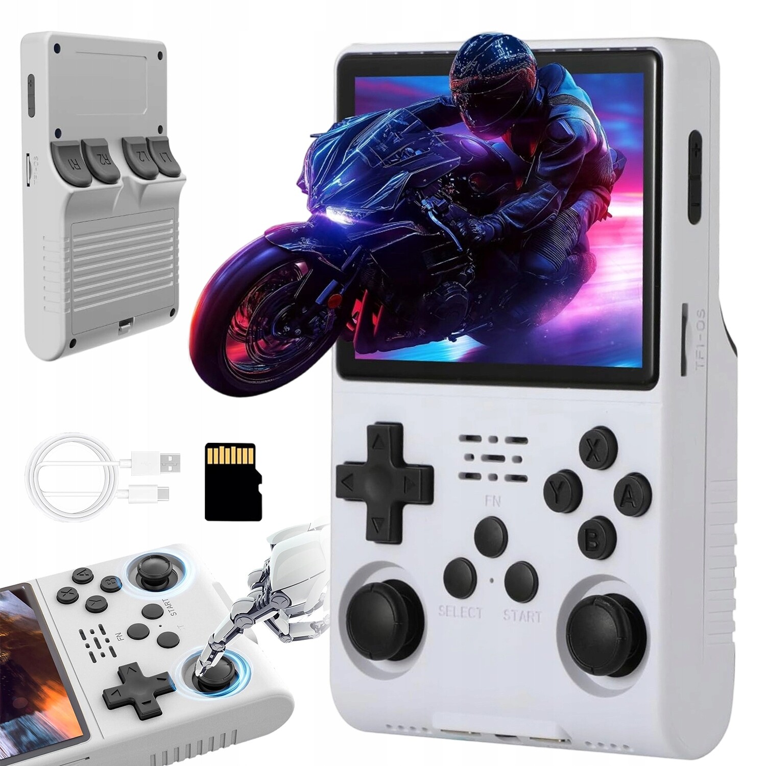 Retro Herní Konzole RK3326 Ips 3.5 Palců 256 Gb 8 Gb Portable Typec Usb