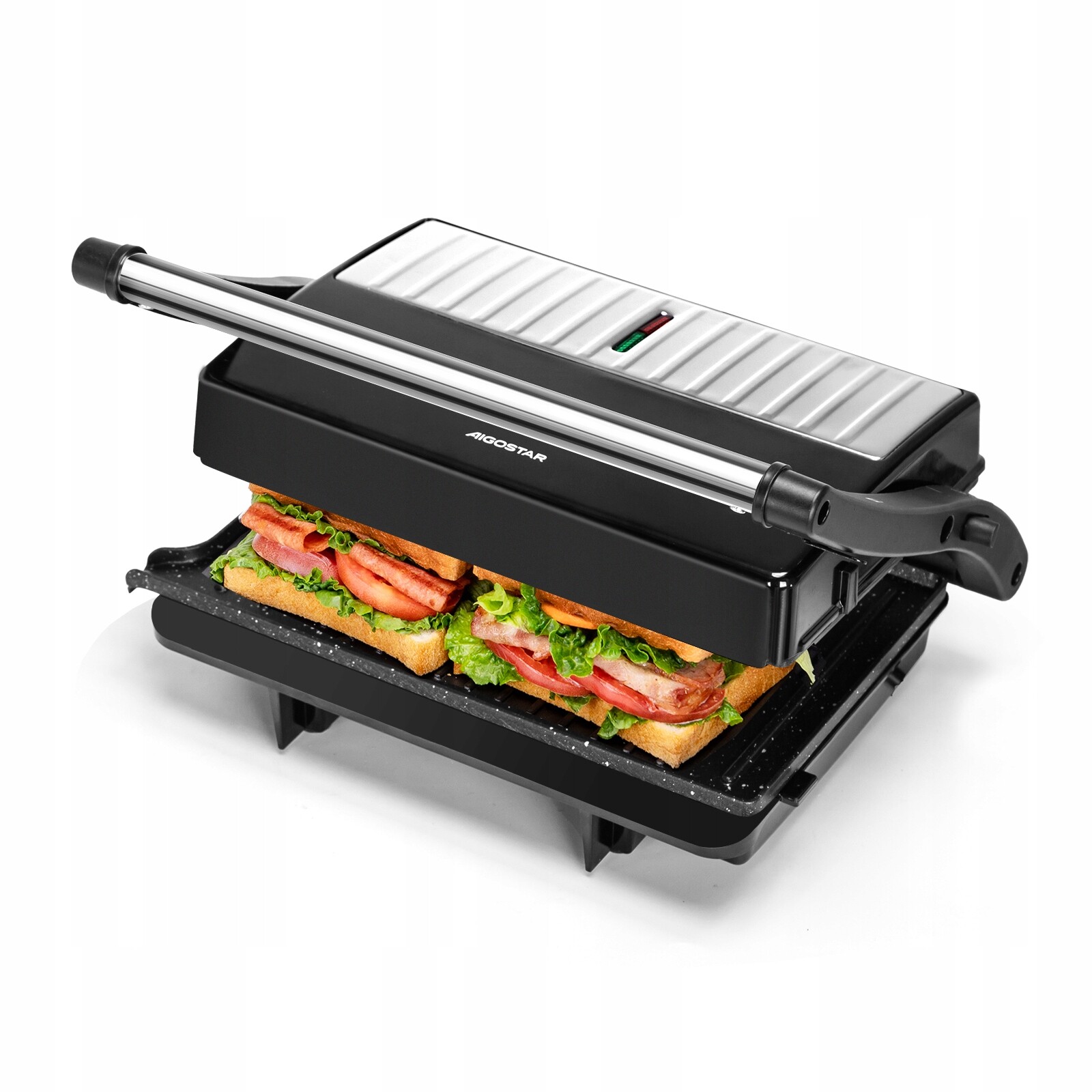 Sendvičovač gril Aigostar B3J4M černý 1000 W
