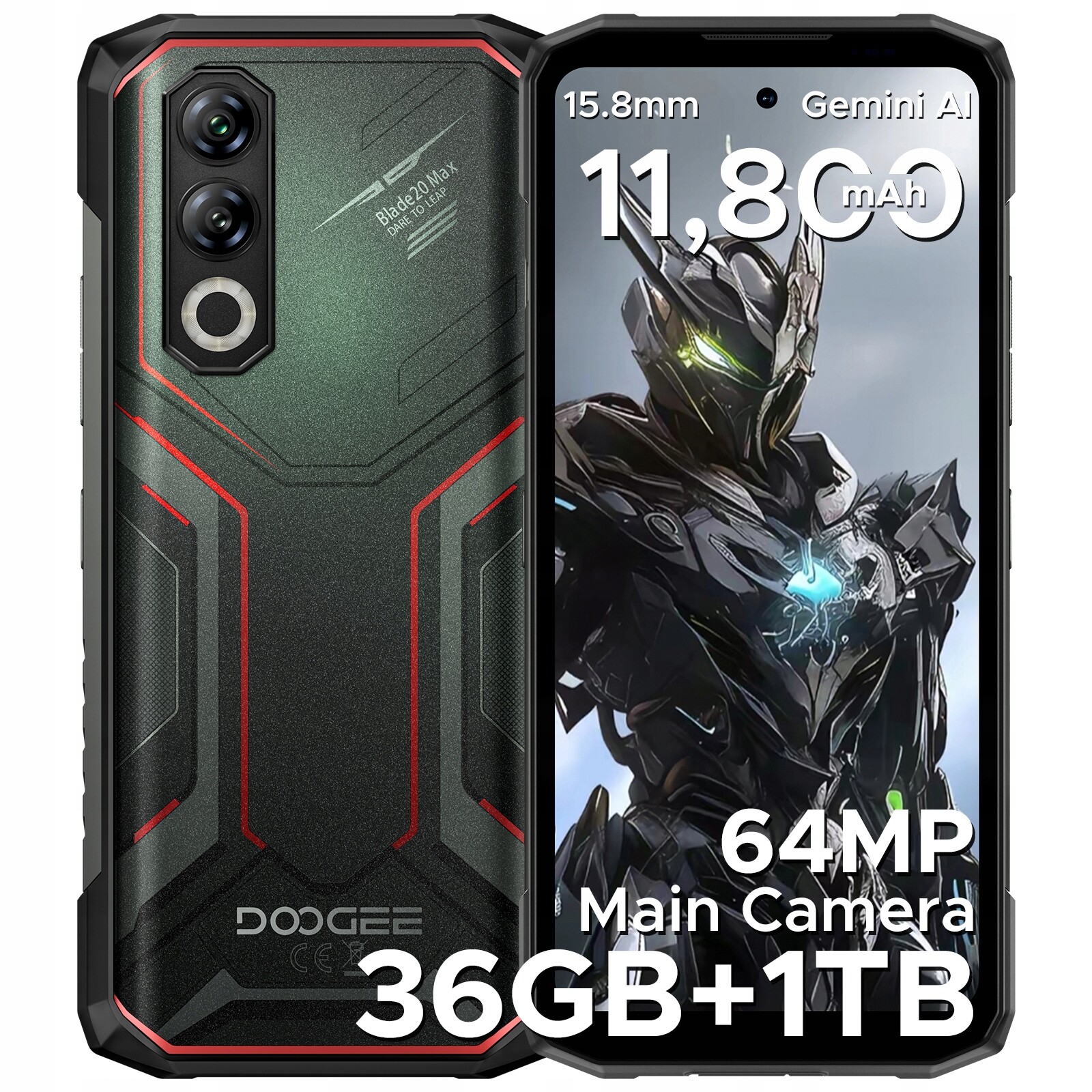 Smartphone Doogee Blade 20 Max 12 Gb 1 Tb 4G (lte) červený