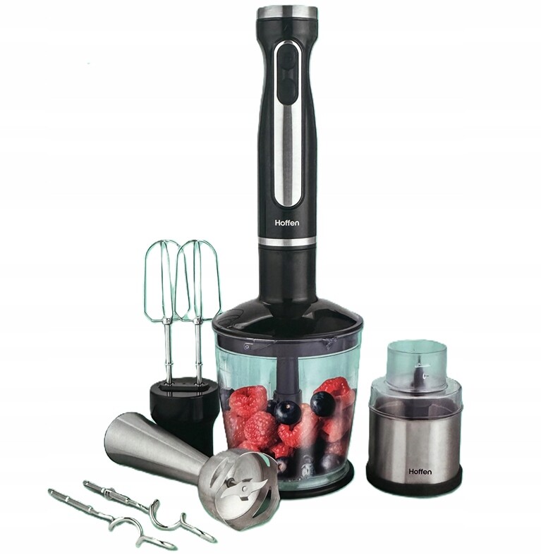 Hoffen Ruční mixér 4v1, 1200 W, černý