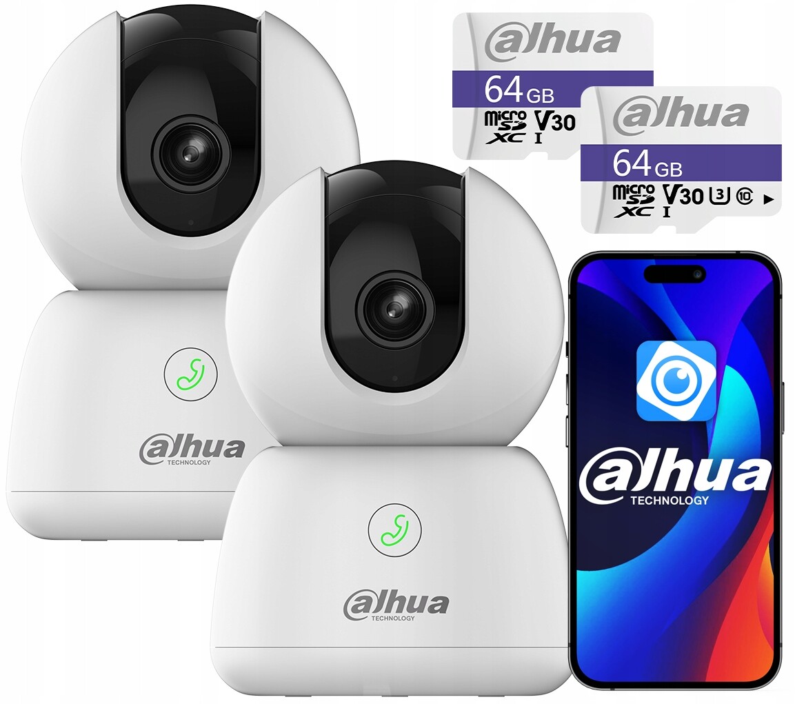 2x 5Mpx otočná WiFi kamera Dahua H5B Hero Chůvička Vnitřní Audio 64GB