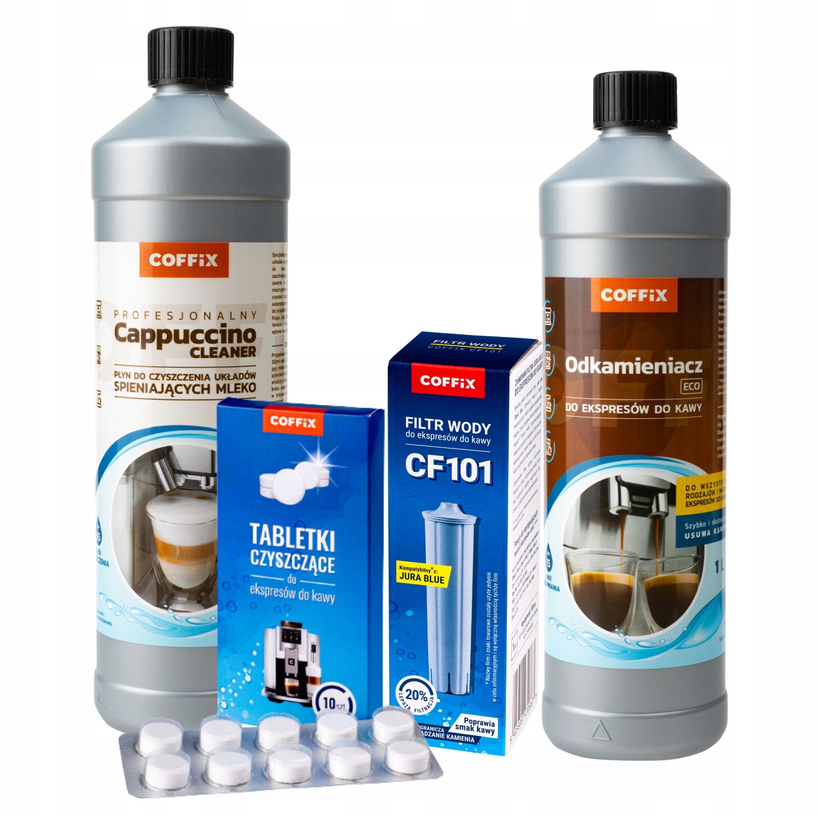 Filtrační Patrony Odvápňovač Tekutina Jura Sada na čištění kávovarů