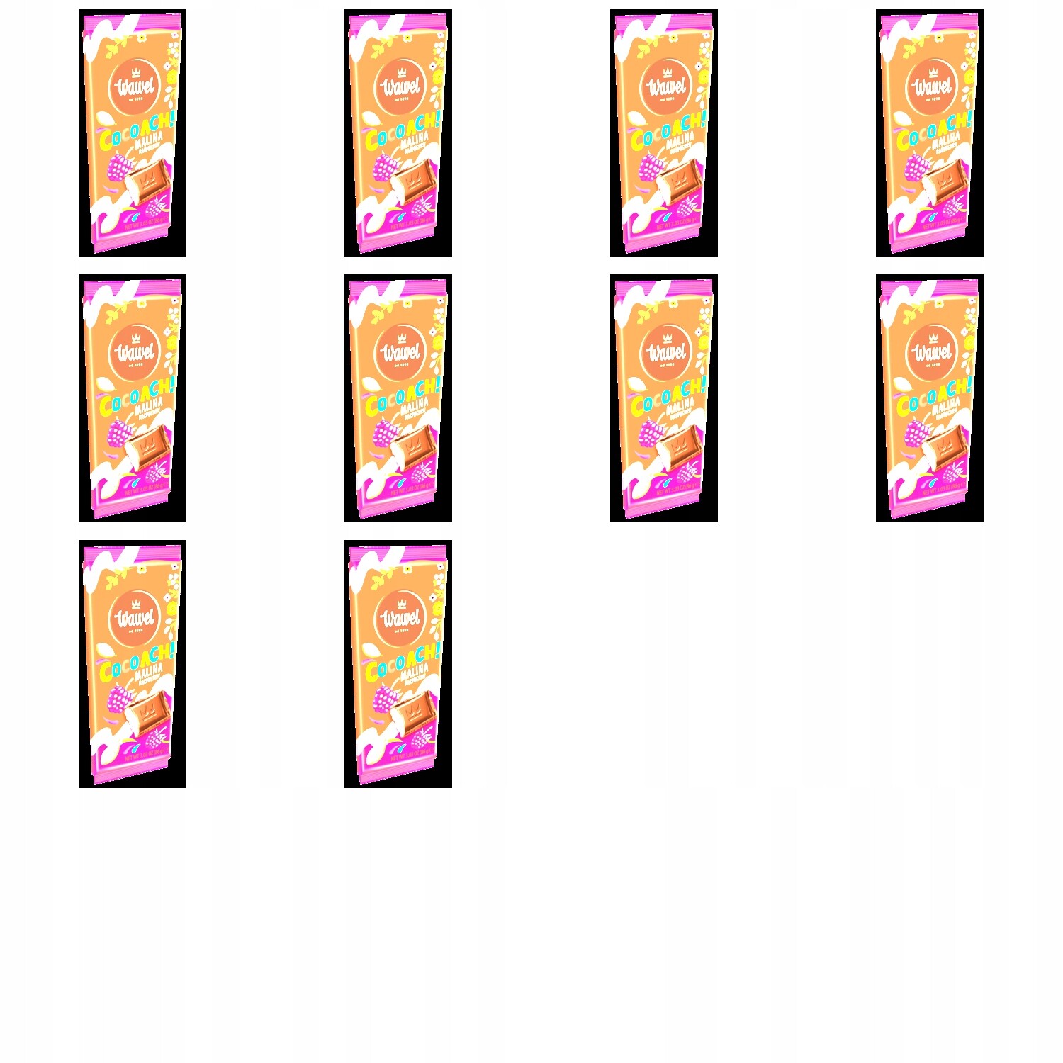 10 x 86 g Wawel ček cocoach! malina