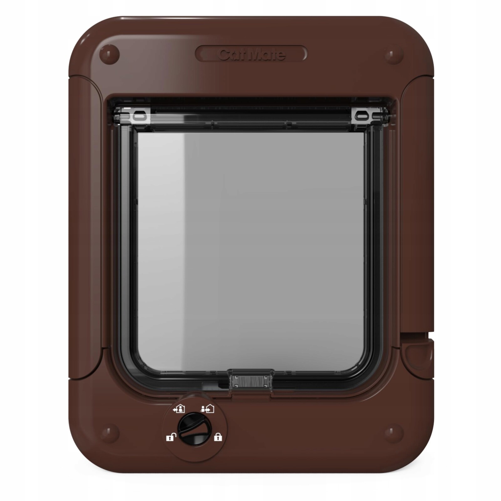 Cat Mate Dvířka Pro Kočky 4 Směry pro sklo Pvc Stěny Dřevo Bronz