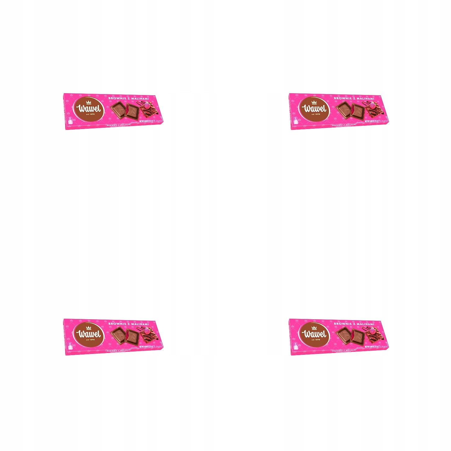 4 x 252 g Wawel brownie ček malina Karton