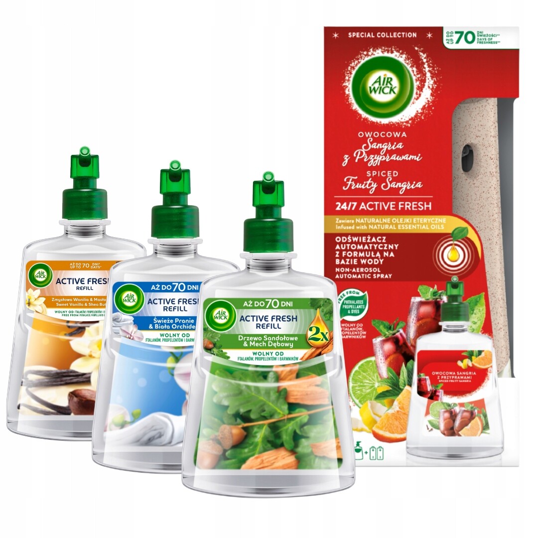 Air Wick Active Fresh Osvěžovač Náplň Automat MIX 228 x4