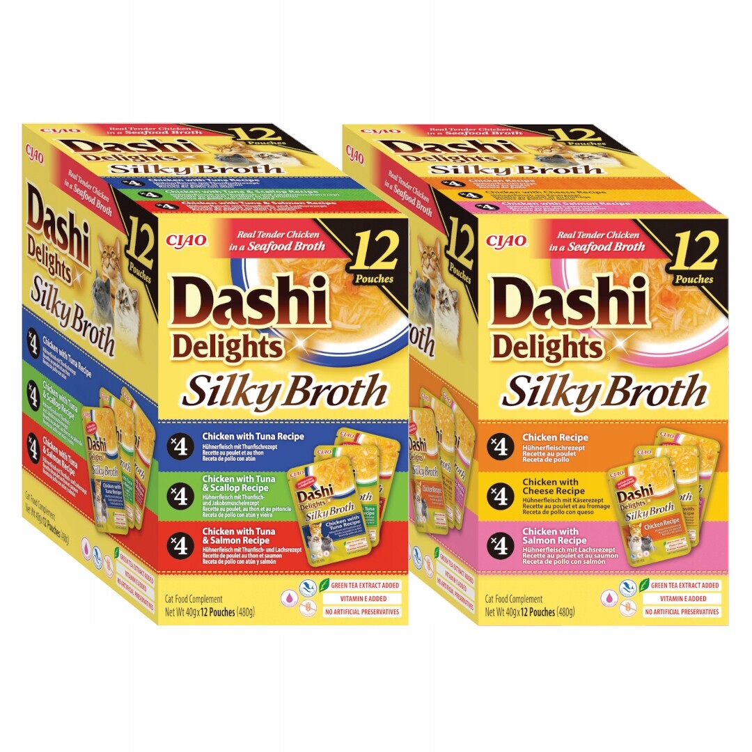 Inaba Cat Dashi Delights Silky Broth 24x40g Krmivo Pro Kočky Mix Chutí