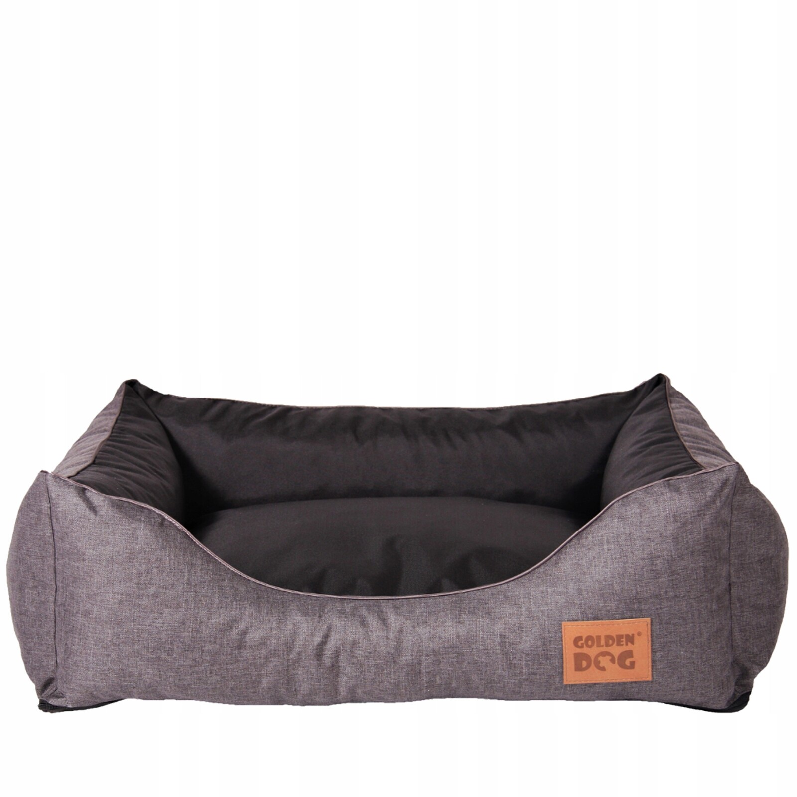 Čtvercové odolné Pelíšek Voděodolné pro velkého psa S Šedá/Černá