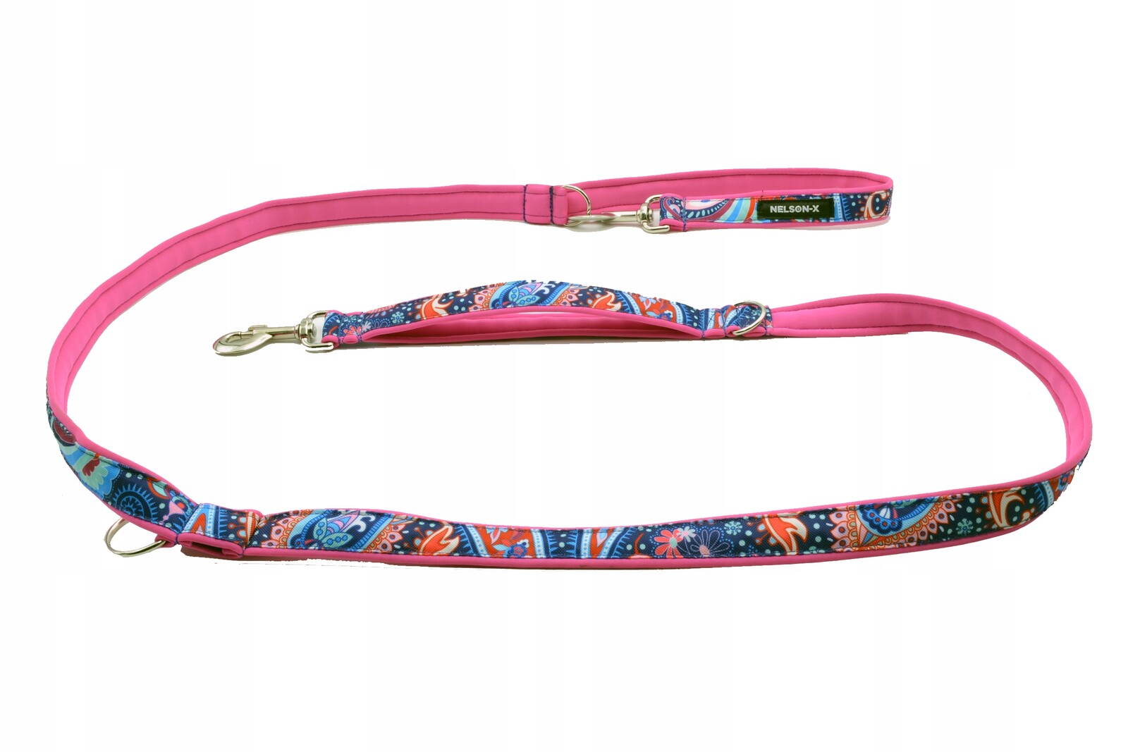 Vodítko pro psy s neoprenovou podšívkou 3 m/2,5 cm, šířka 2,5 cm, s rukojetí Polský Výrobce