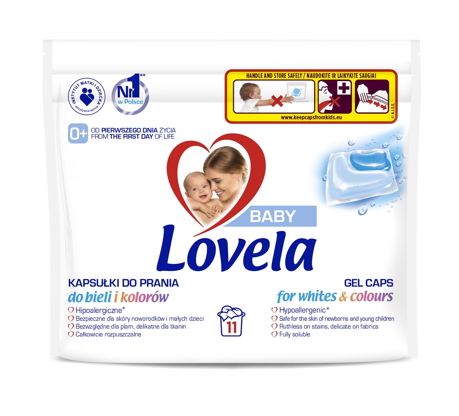 Lovela kapsle na praní bílého i barevného prádla 11 ks