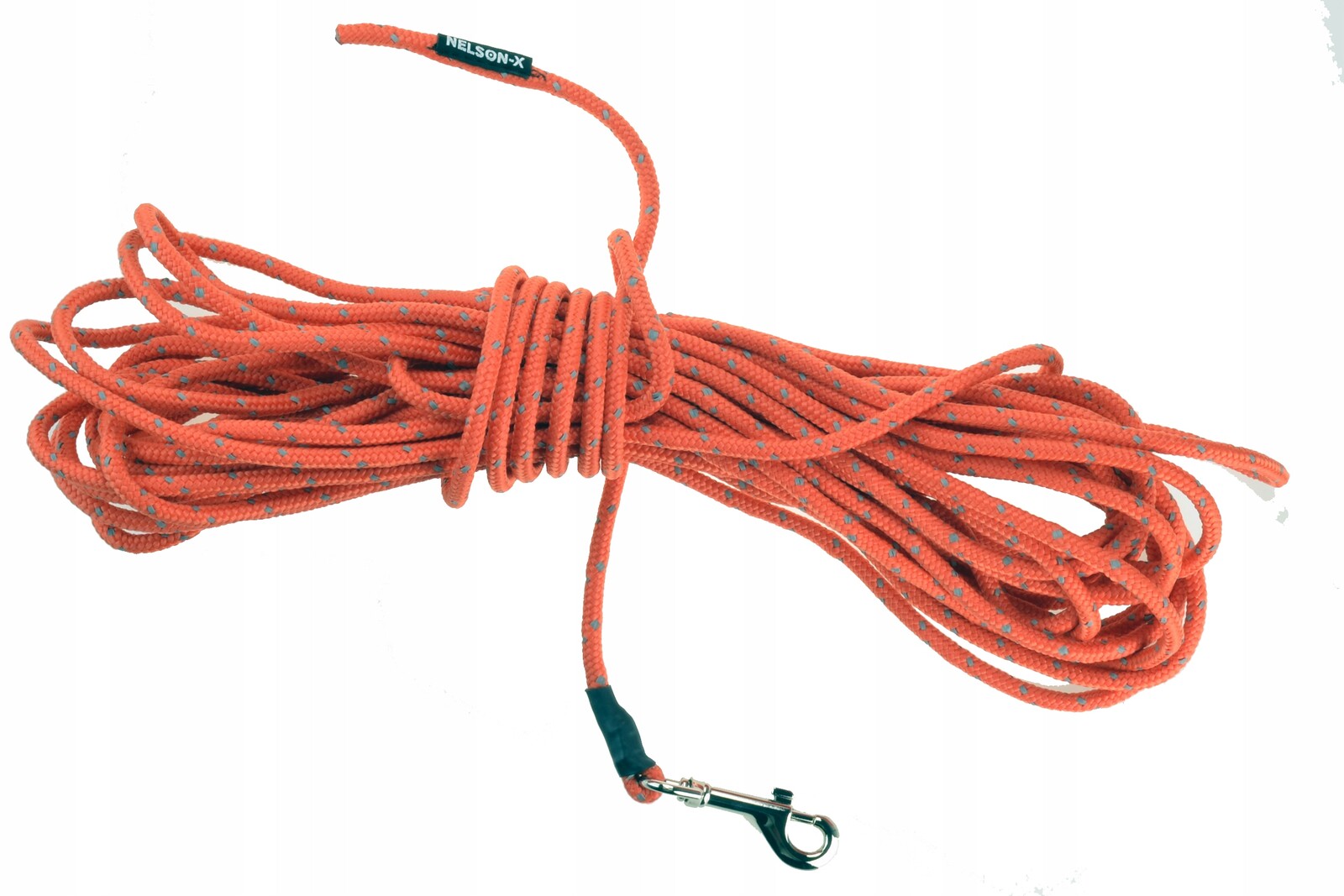 Treningové Vodítko Pro Psa Oranžová Reflexní Nelson-x 0,6 CM/5 M Puška