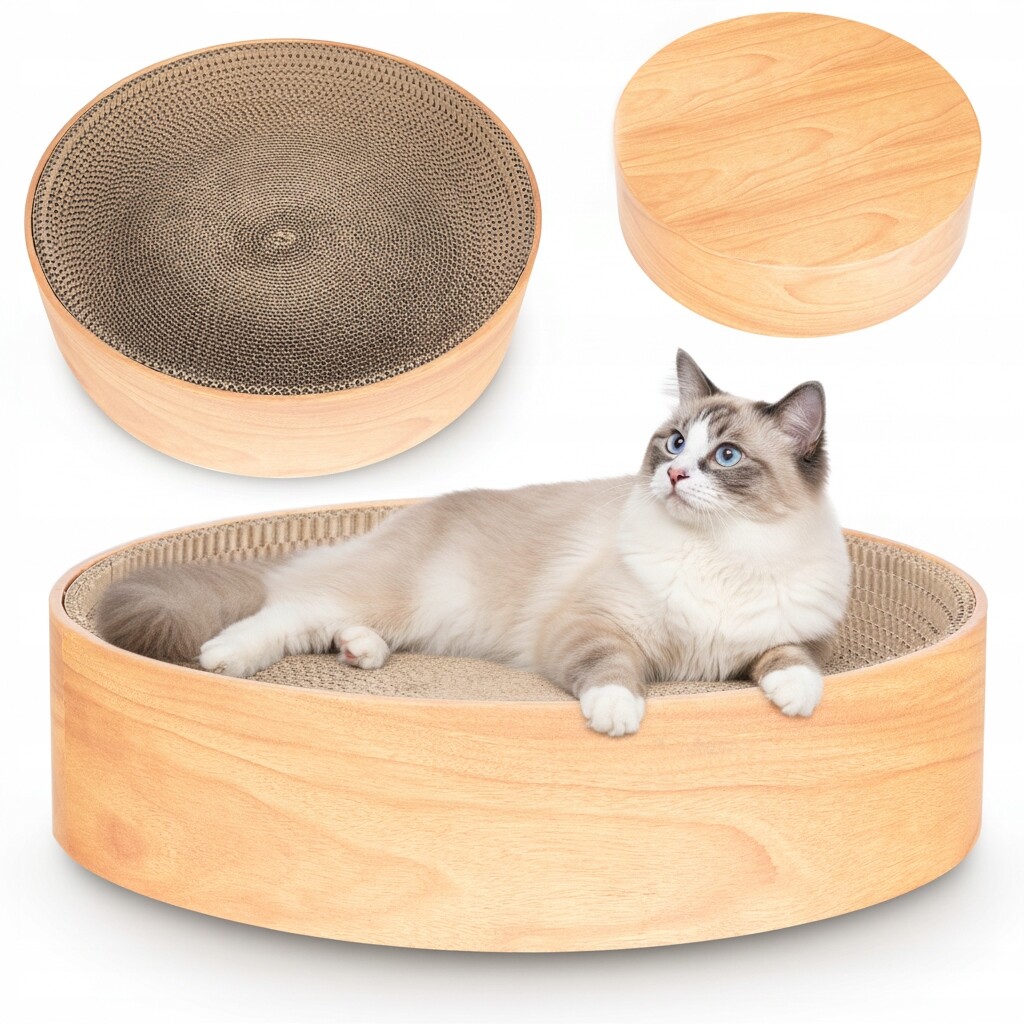 Škrabací Stoupky Pro Kočky Pelíšek Ve Tvaru Misky Ekologická Mdf Coil