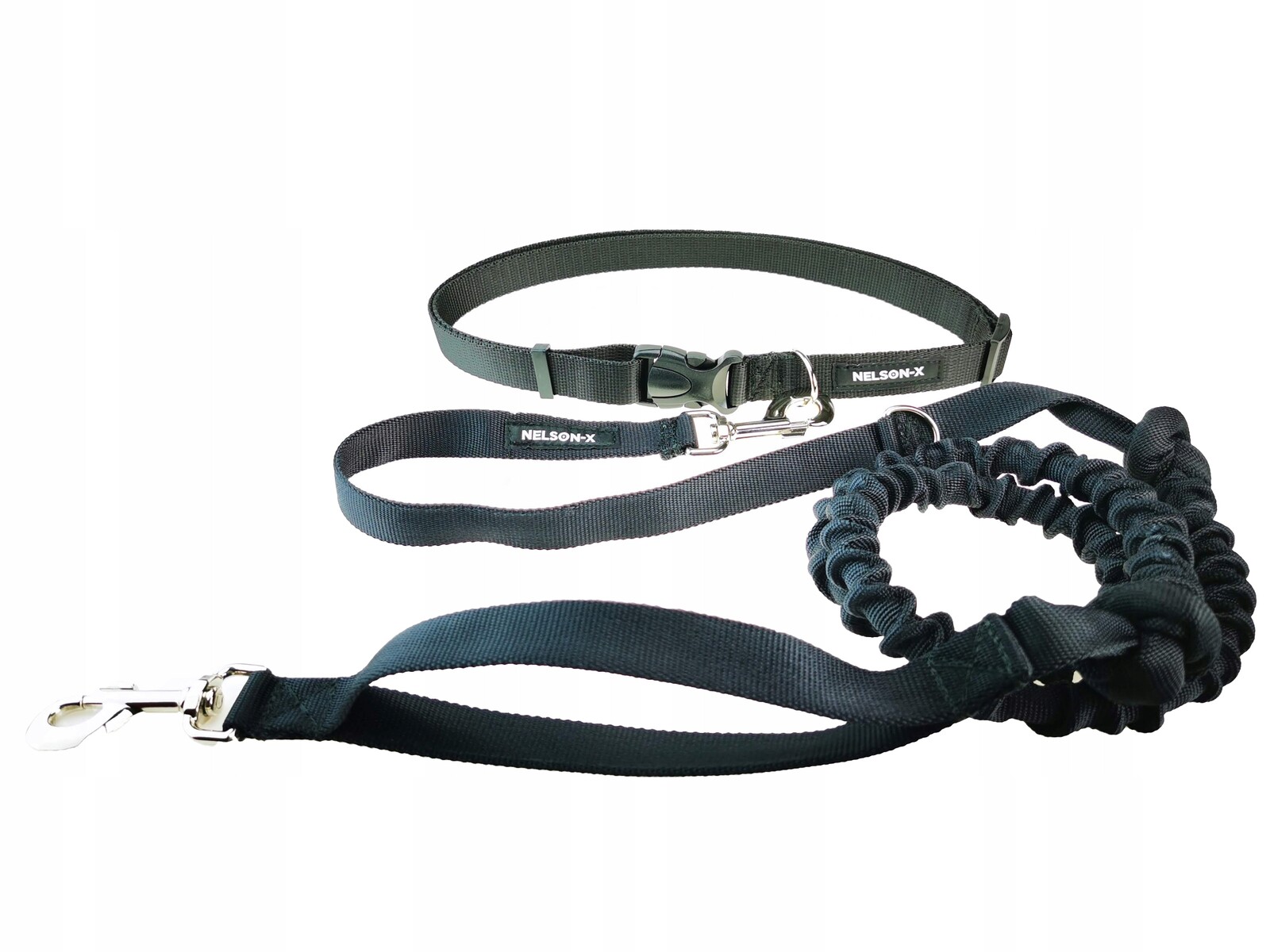 Běžecký Pás A Vodítko S Tlumičem Pro Psa 1,7 M S Rukojetí