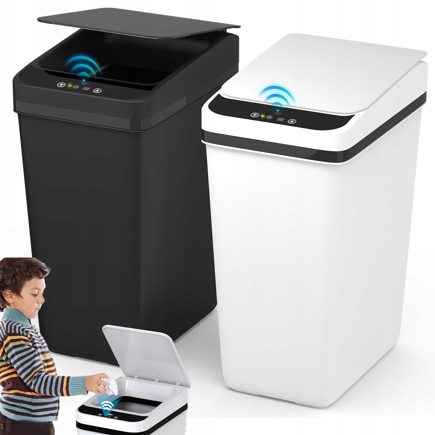 Automatický Koš 8,5 L Voděodolný IPX5 Do Koupelny, Inteligentní Senzor