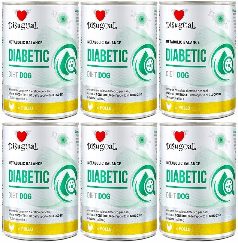 Disugual pro psa Mokrá dieta Diabetic Kuře 6 x 400 g Cukrovka