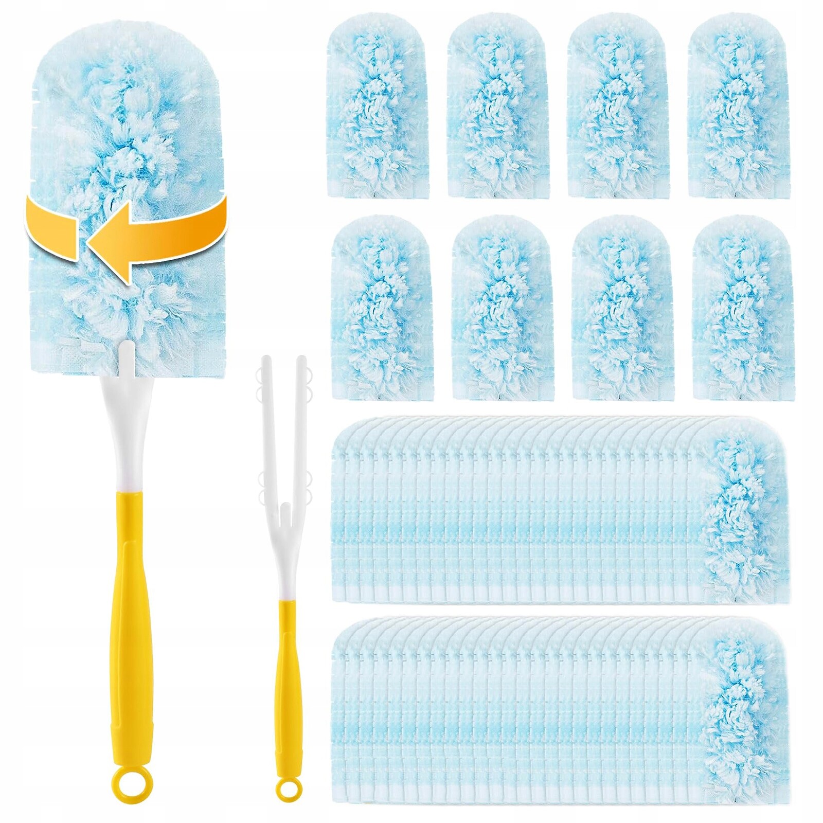 Metla na prach s rukojetí 40 náplní Přitahuje prach a srst, špína jako magnet