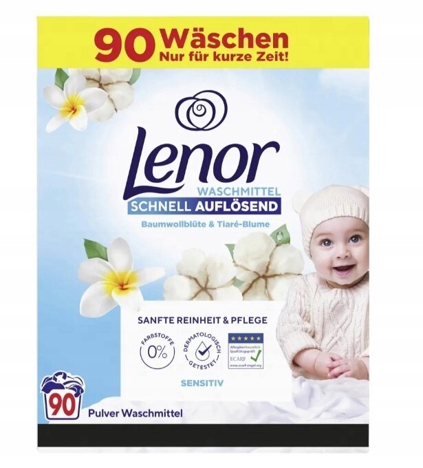 Lenor Sensitiv Prášek na praní 4,95 kg