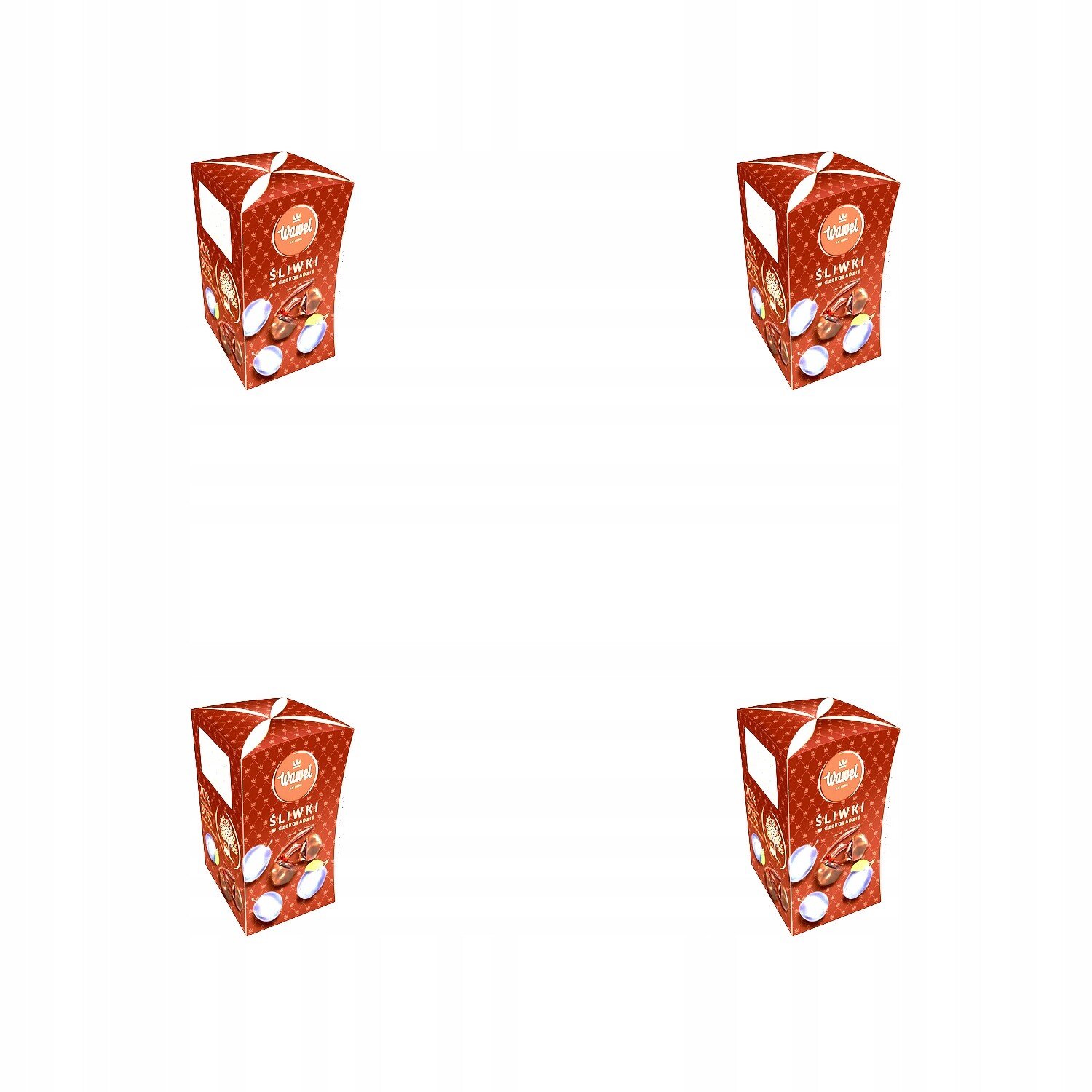 4 x 180 g Wawel švestky v čokoládě Karton