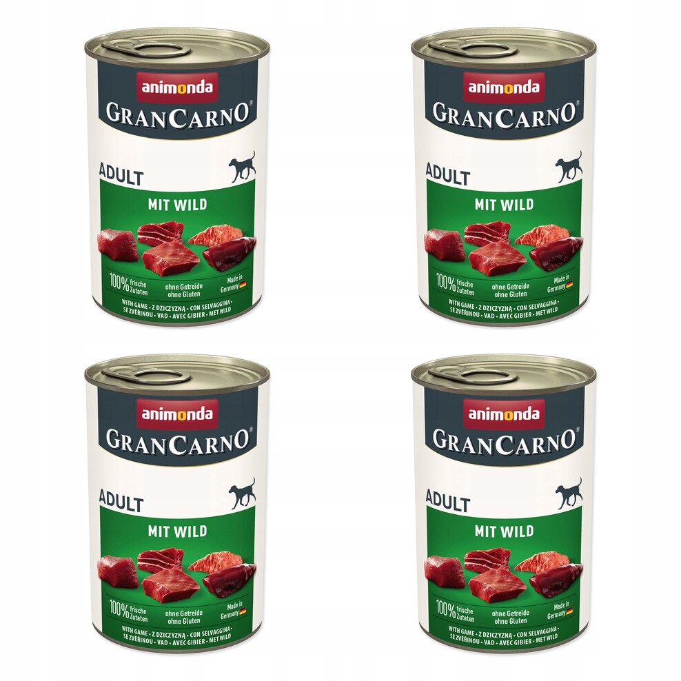 Konzerva Animonda Gran Carno Adult se zvěřinou 400g balení 4 ks