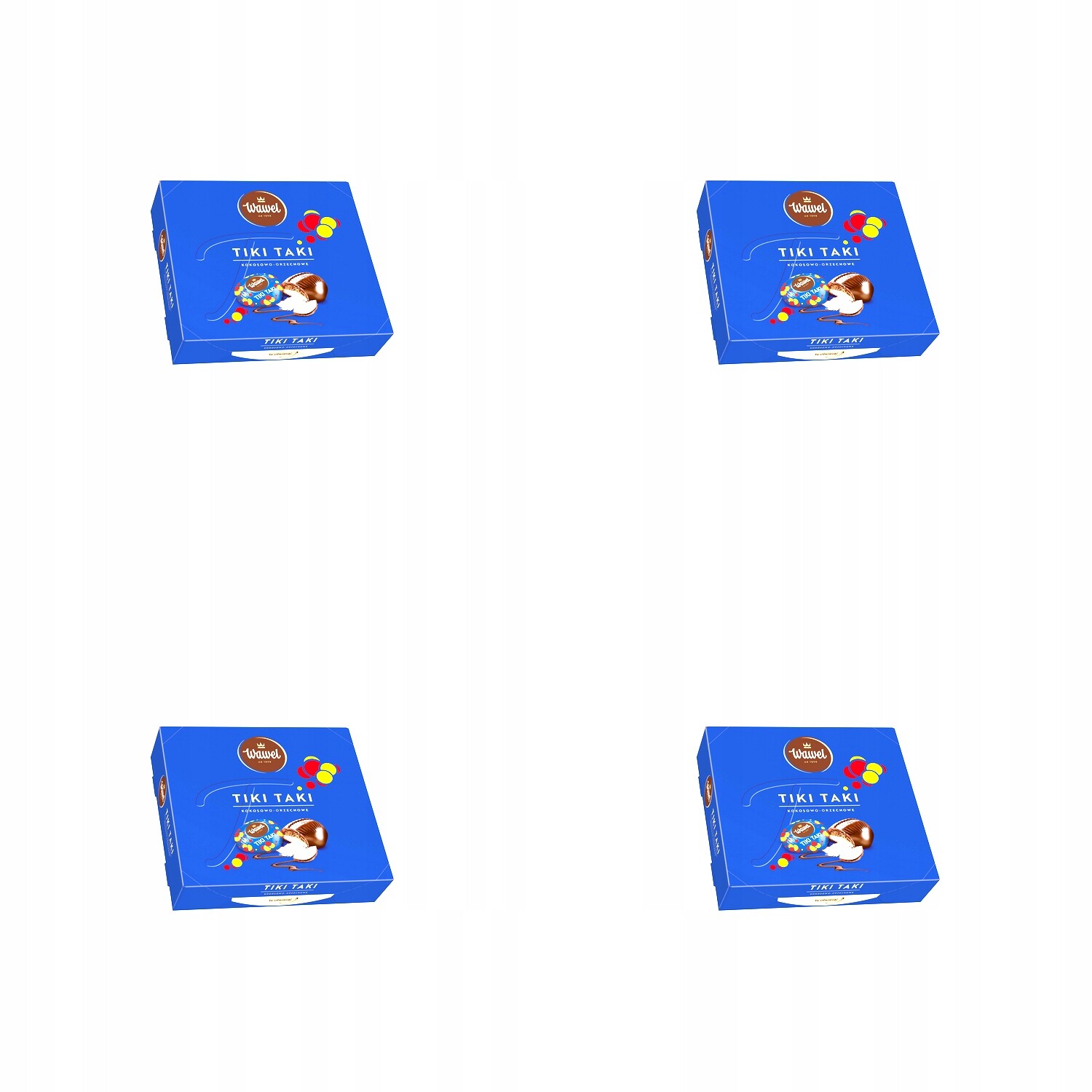 4x 155g Wawel tiki-taka bonboniéra . Lepenková Krabice