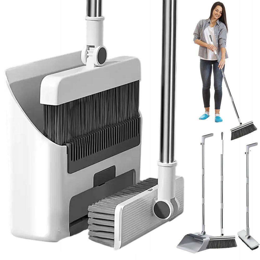 Smeták Kartáč S Lopatkou Sada Na Úklid Zametání Smetáček Hůl 124 CM