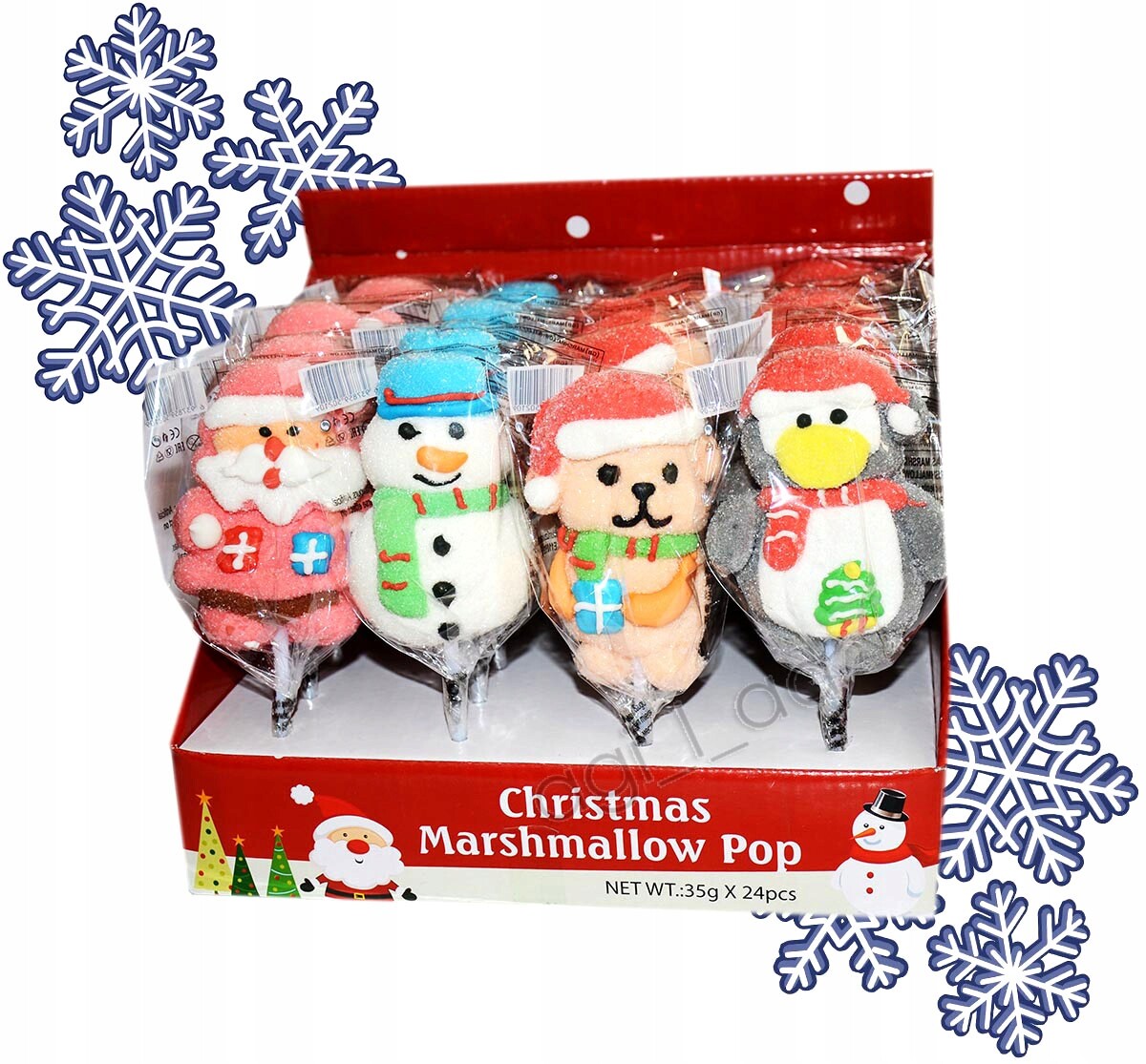 Lízátka Vánoční Pěnová II 24ks XXL Vánoce!