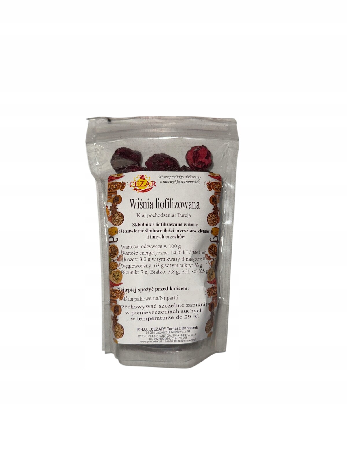Lyofilizované Višeň 500g Premium kvalitní ovoce Cezar