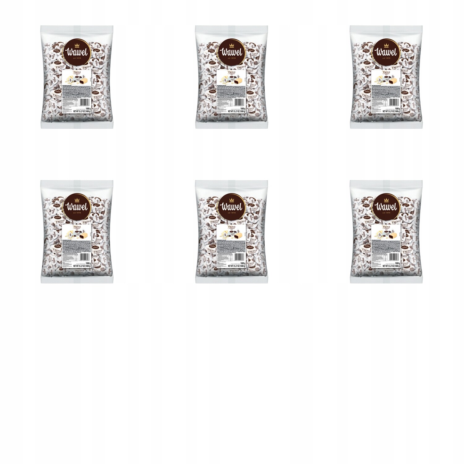 6 x Wawel bílé lanýže 1 kg