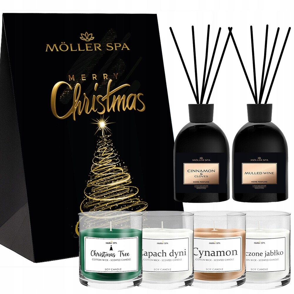 Vánoční koš Dárková Sada Vůně Vánoc do domu Tyčinky svíčky