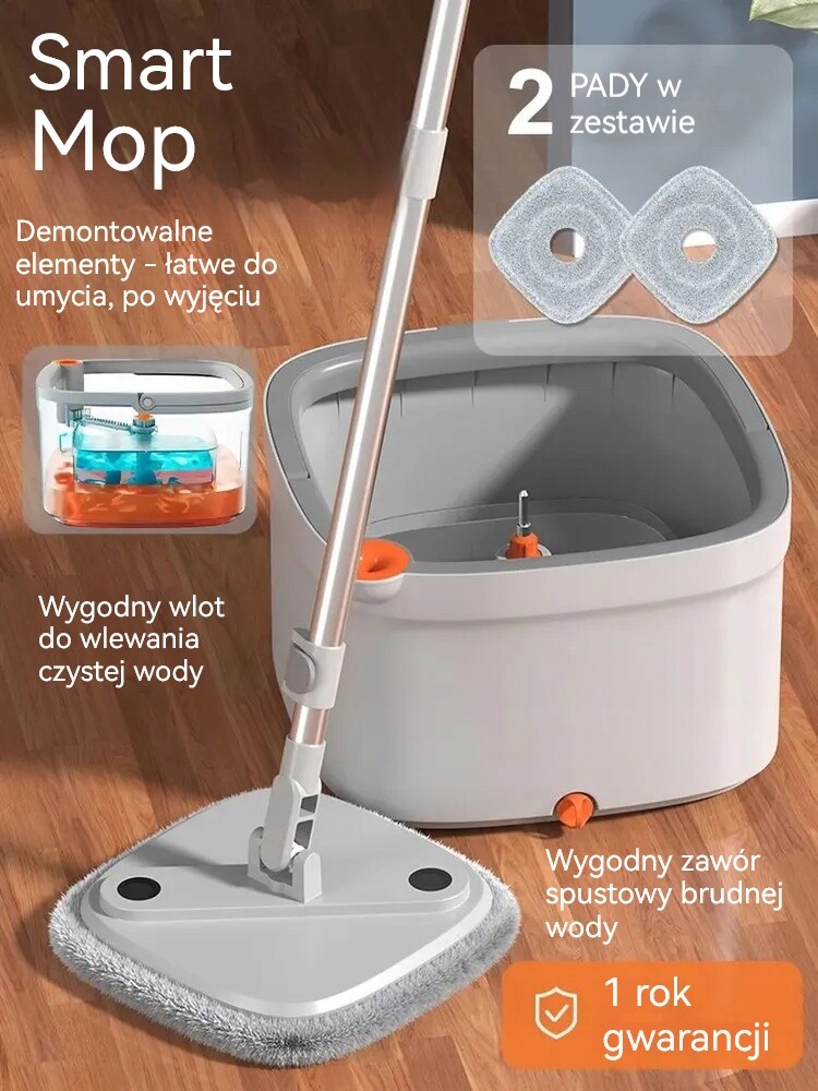 Akce Smart Rotační mop s oddělením špinavé a čisté vody Tivaxo M16