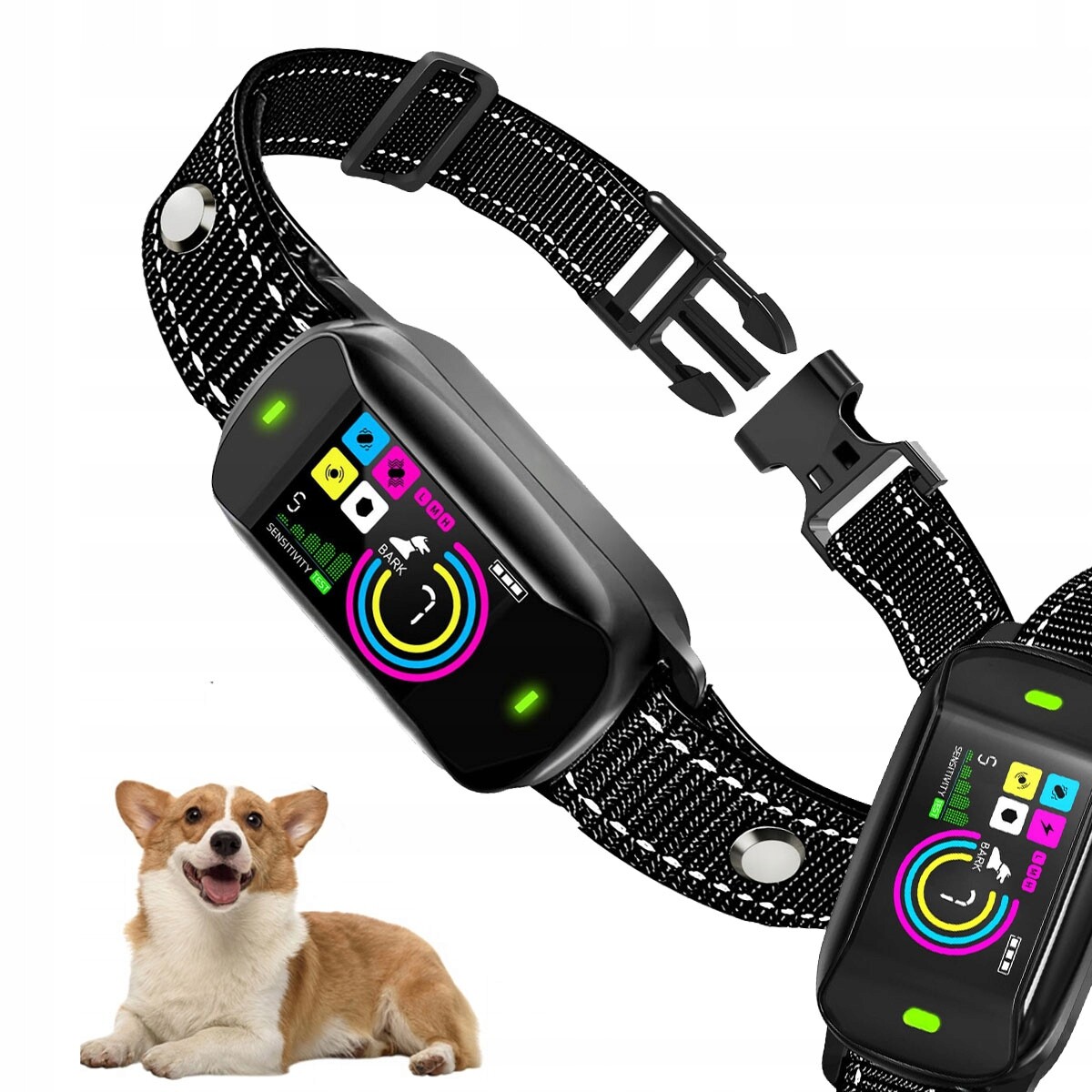 Elektrický výcvikový obojek pro psa s protištěkacím dálkovým ovládáním pro výcvik