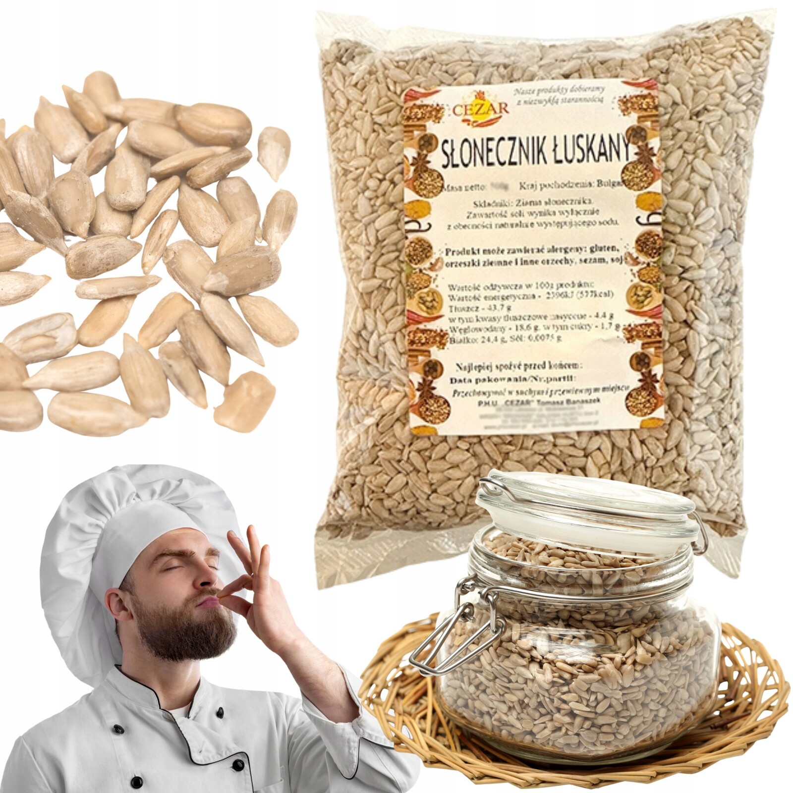 Slunečnicová Semínka Loupaná 15 kg Přírodní zrno Prémiová kvalita Semena Čerstvé krmivo