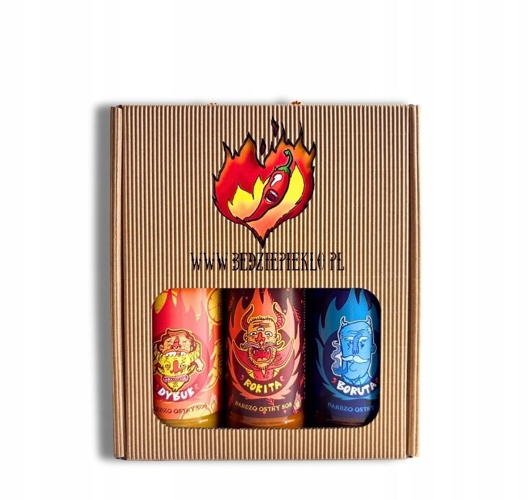 Zestaw prezentowy 3 sosów Będzie Piekło: Rokita, Boruta & Dybuk 3x200ml
