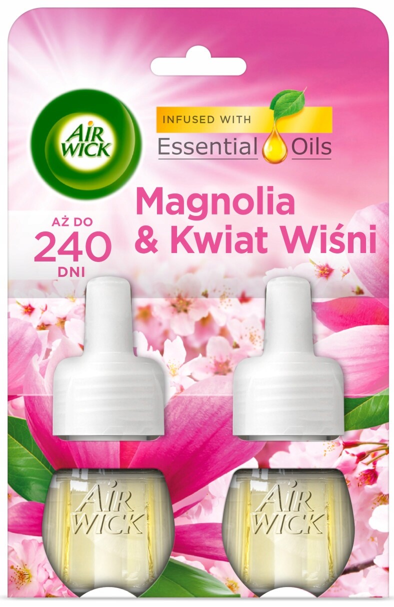 Náhradní náplň do osvěžovače vzduchu Air Wick Magnolie a Višňový Květ 2 x 19 ml