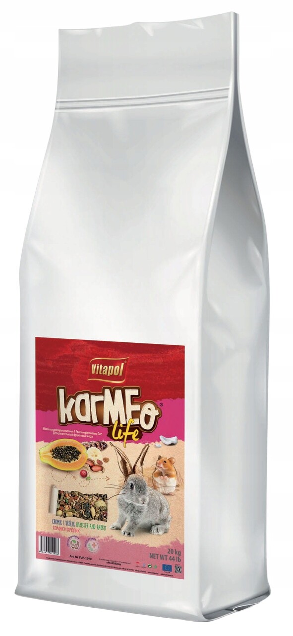 Karmeo Life krmivo krmivo pro hlodavce a králíky, 20 kg