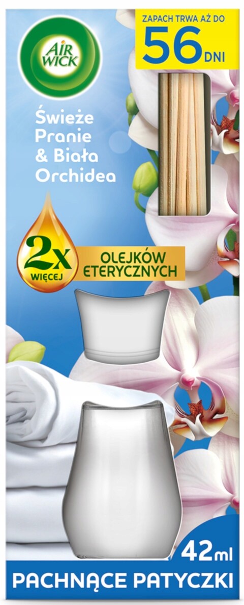 Vonné tyčinky Air Wick Fresh Laundry & White Orchidej 42 ml