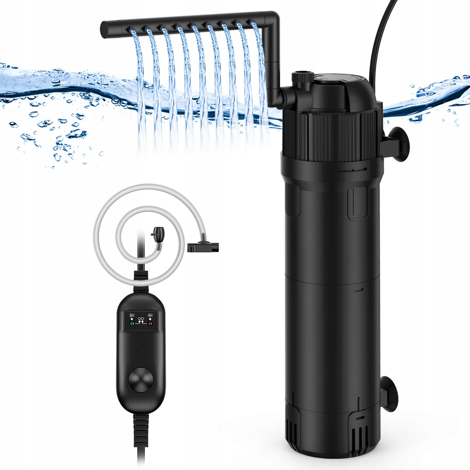 5V1 Vnitřní Filtr S vestavěnou Uv Lampou 800L/H 100-300L s Uvc