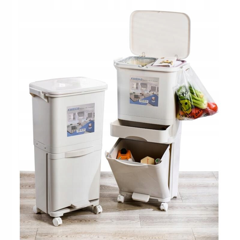 Domácí koš na tříděný odpad Kwb 52L 2 Komory