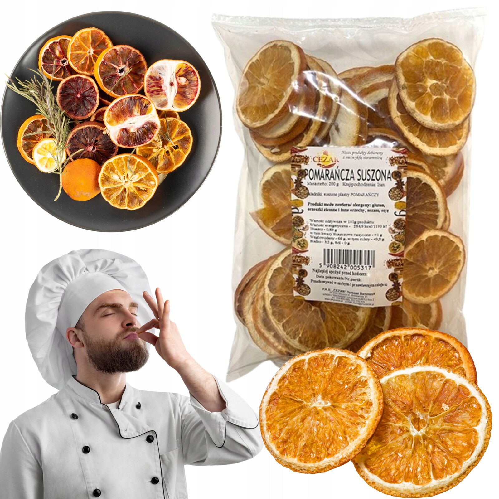 Sušený Pomeranč Plátky 1 Kg, jedlé, voňavé pro dekoraci