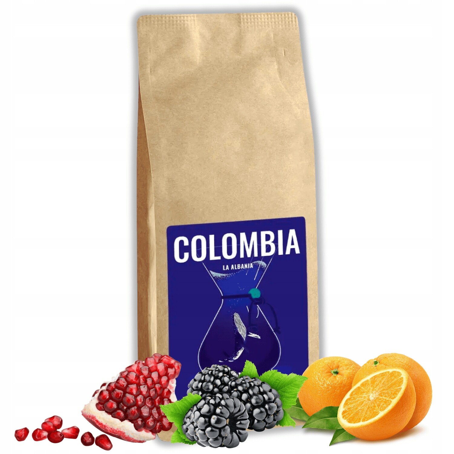 Káva zrnková Colombia La Albania 1 kg čerstvě pražená 100% Arabika přeliv