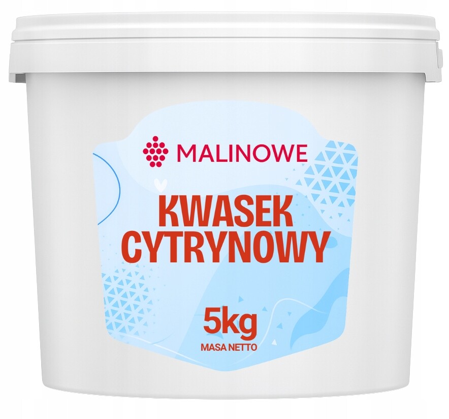 Kyselina Citrónová 5 kg Čistá Potravinářská Kyselina E330 Kyblík Premium Přírodní