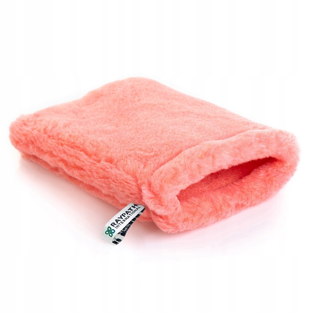 Rukavice Raypath růžová M na suché leštění chlupů a prachu, 15 x 22 cm