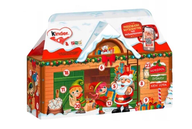 Kinder Adventní Kalendář Velký Domeček 3D XXL Vánoční 24 Okének 234 G