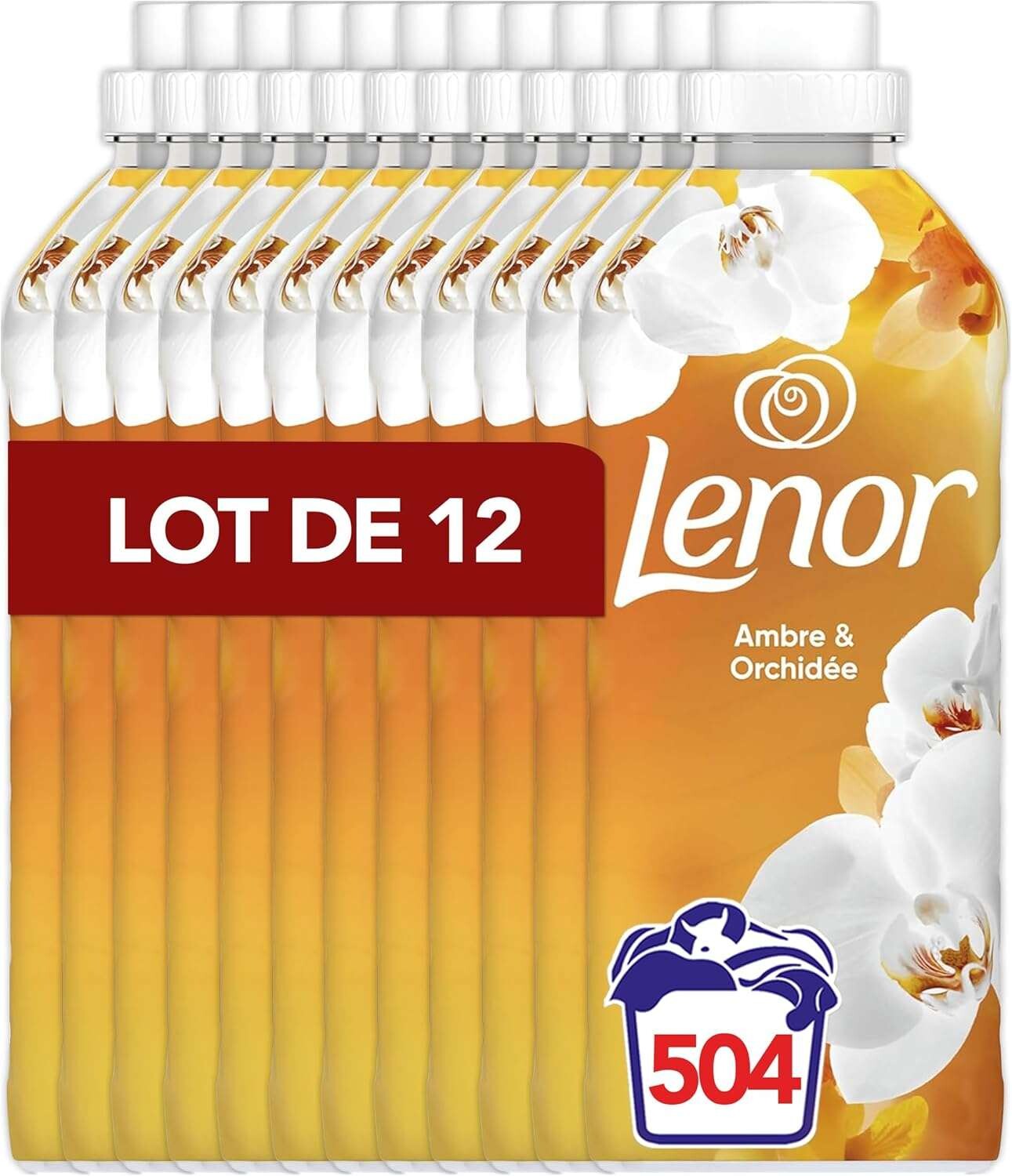 Sada 12 aviváží Lenor Amber & Orchid 504 tekutá aviváž