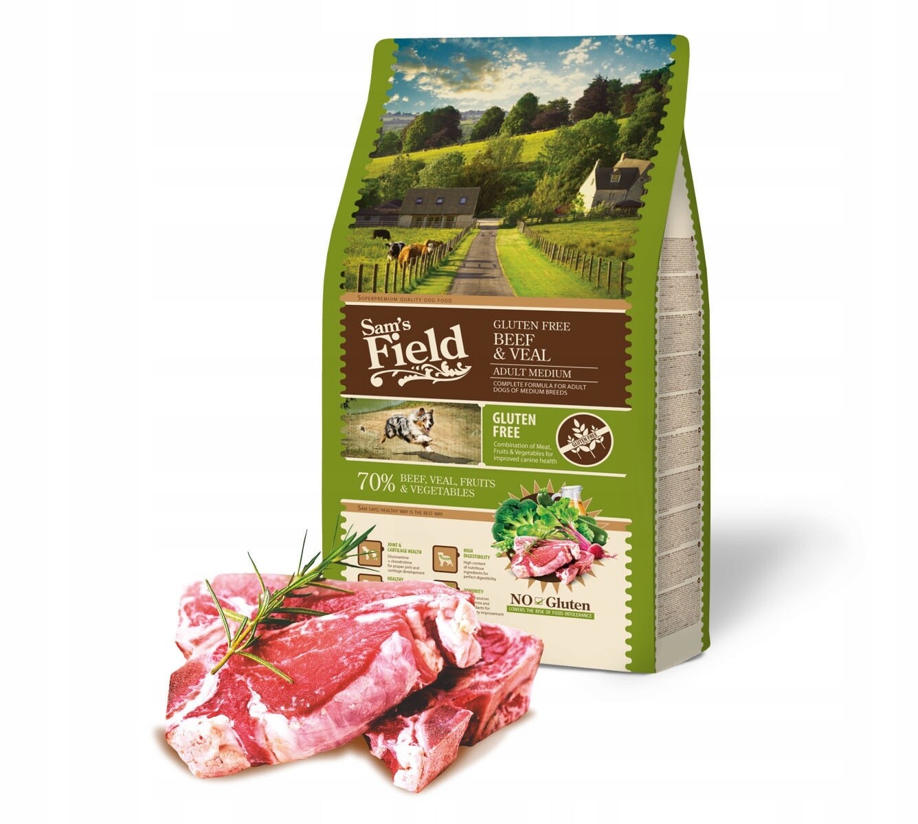 Suché hovězí krmivo Sam's Field 2,5 kg